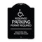 Signmission Connecticut Reserved Parking Permit Required Violators Fined Min $150 Alum, 24" x 18", BS-1824-24658 A-DES-BS-1824-24658 - alternate 1